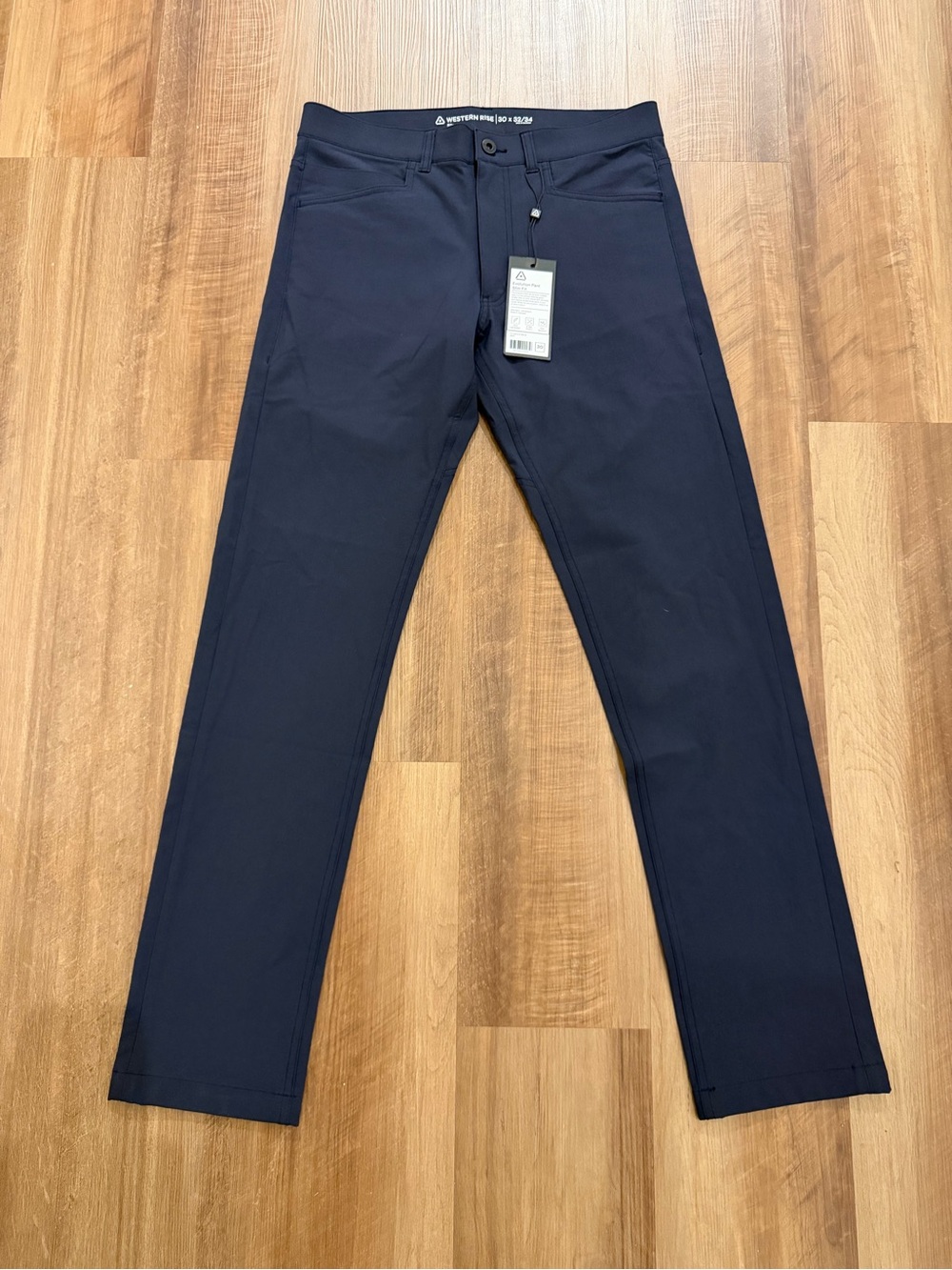 Western Rise‎ Evolution Pant Slim Tapered Navy Nylon Stretch Casual Pants 30